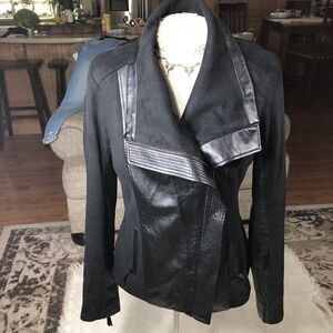 GUESS Women's Faux Leather Jacket Vegan Black Size M